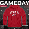 Picture of Campus Colors Adult Arch & Logo Soft Style Gameday Hooded Sweatshirt (Utah Utes - Red, Large)