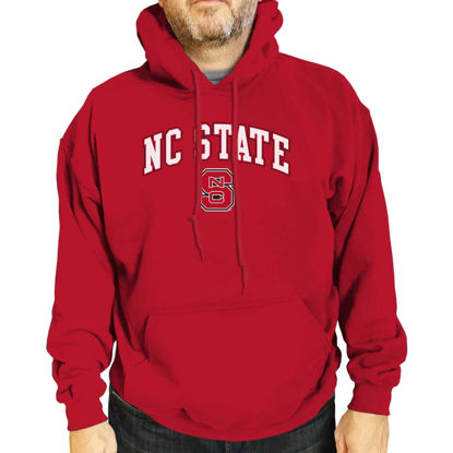 Picture of Campus Colors Adult Arch & Logo Soft Style Gameday Hooded Sweatshirt (NC State Wolfpack - Red, Small)