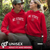 Picture of Campus Colors Adult Arch & Logo Soft Style Gameday Hooded Sweatshirt (NC State Wolfpack - Red, Small)