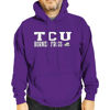 Picture of Campus Colors Adult Arch & Logo Soft Style Gameday Hooded Sweatshirt (TCU Horned Frogs - Purple, Small)