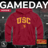 Picture of Campus Colors Adult Arch & Logo Soft Style Gameday Hooded Sweatshirt (USC Trojans - Cardinal, Large)