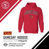 Picture of Campus Colors Adult Arch & Logo Soft Style Gameday Hooded Sweatshirt (Louisville Cardinals - Red, X-Large)