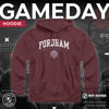 Picture of Campus Colors Adult Arch & Logo Soft Style Gameday Hooded Sweatshirt (Fordham Rams - Maroon, Large)