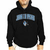 Picture of Campus Colors Adult Arch & Logo Soft Style Gameday Hooded Sweatshirt (Johns Hopkins Blue Jays - Black, X-Large)