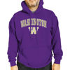 Picture of Campus Colors Adult Arch & Logo Soft Style Gameday Hooded Sweatshirt (Washington Huskies - Purple, X-Large)
