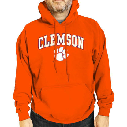 Picture of Campus Colors Adult Arch & Logo Soft Style Gameday Hooded Sweatshirt (Clemson Tigers - Orange, Medium)