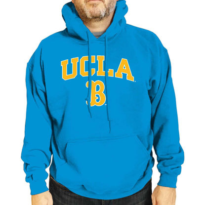 Picture of Campus Colors Adult Arch & Logo Soft Style Gameday Hooded Sweatshirt (UCLA Bruins - Light Blue, Medium)