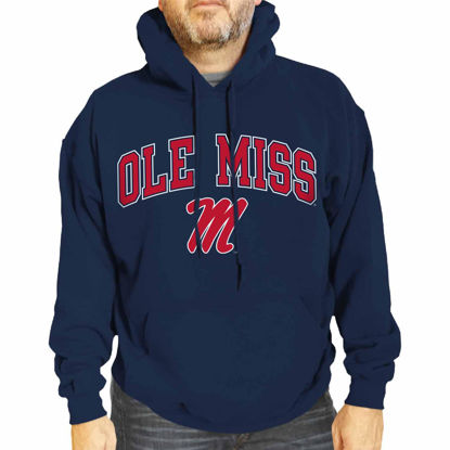 Picture of Ole Miss Rebels Arch & Logo Gameday Hooded Sweatshirt - Navy (Small)