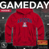 Picture of Campus Colors Adult Arch & Logo Soft Style Gameday Hooded Sweatshirt (Arizona Wildcats - Red, Large)