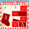 Picture of Eoocan 20 Inches Monogram Christmas Stockings Green Velvet with White Super Soft Plush Cuff Embroidered Pets Paw Xmas Stocking Classic Personalized Stocking Decoration for Family Holiday Season Decor