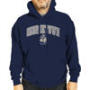 Picture of Campus Colors Adult Arch & Logo Soft Style Gameday Hooded Sweatshirt (Georgetown Hoyas - Navy, X-Large)