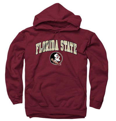 Picture of Campus Colors Adult Arch & Logo Soft Style Gameday Hooded Sweatshirt (Florida State Seminoles - Maroon, Small)