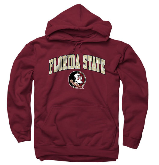 Picture of Campus Colors Adult Arch & Logo Soft Style Gameday Hooded Sweatshirt (Florida State Seminoles - Maroon, Large)