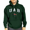 Picture of Campus Colors Adult Arch & Logo Soft Style Gameday Hooded Sweatshirt (UAB Blazers - Green, Medium)