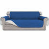 Picture of Easy-Going 4 Seater Sofa Slipcover Reversible Sofa Cover Water Resistant Couch Cover with Foam Sticks Elastic Straps Furniture Protector for Pets Children Dog Cat (XX-Large, Blue/Ivory)