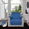 Picture of Easy-Going Chair Sofa Slipcover Reversible Sofa Cover Water Resistant Couch Cover Furniture Protector Cover with Elastic Straps for Pets Kids Children Dog Cat (Chair, Blue/Ivory)