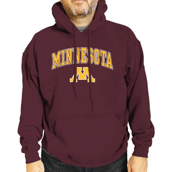 Picture of Campus Colors Adult Arch & Logo Soft Style Gameday Hooded Sweatshirt (Minnesota Golden Gophers - Maroon, XX-Large)