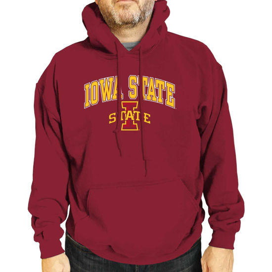 Picture of Campus ColorsCampus Colors Adult Arch & Logo Soft Style Gameday Hooded Sweatshirt (Iowa State Cyclones - Red, Small)