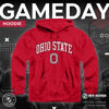 Picture of Campus Colors Adult Arch & Logo Soft Style Gameday Hooded Sweatshirt (Ohio State Buckeyes - Red, Large)