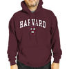 Picture of Campus Colors Adult Arch & Logo Soft Style Gameday Hooded Sweatshirt (Harvard Crimson - Maroon, XX-Large)