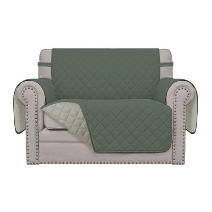 Picture of Easy-Going Oversized Chair Sofa Slipcover Reversible Sofa Cover Water Resistant Couch Cover Furniture Protector Cover with Elastic Straps for Pets Dog (Oversized Chair, Greyish Green/Beige)