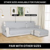 Picture of Easy-Going Reversible Chaise Lounge Couch Cover Water Resistant Sofa Cover Sectional L Shaped Sofa Slipcover with Adjustable Straps Furniture Protector for Dogs (115X34 in, Light Gray/Light Gray)