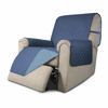 Picture of Easy-Going Recliner Sofa Slipcover Reversible Sofa Cover Water Resistant Couch Cover Furniture Protector with Elastic Straps for Pets Kids Children Dog Cat (Recliner, Dark Blue/Light Blue)