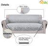 Picture of Easy-Going Oversized Chair Sofa Slipcover Reversible Sofa Cover Water Resistant Couch Cover Furniture Protector Cover with Elastic Straps for Pets Dog (Oversized Chair, Light Gray/Ivory)