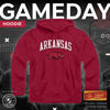 Picture of Campus Colors Adult Arch & Logo Soft Style Gameday Hooded Sweatshirt (Arkansas Razorbacks - Cardinal, Medium)