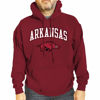 Picture of Campus Colors Adult Arch & Logo Soft Style Gameday Hooded Sweatshirt (Arkansas Razorbacks - Cardinal, X-Large)