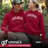 Picture of Campus Colors Adult Arch & Logo Soft Style Gameday Hooded Sweatshirt (Arkansas Razorbacks - Cardinal, X-Large)