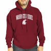 Picture of Campus Colors Adult Arch & Logo Soft Style Gameday Hooded Sweatshirt (Washington State Cougars - Cardinal, Medium)