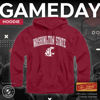 Picture of Campus Colors Adult Arch & Logo Soft Style Gameday Hooded Sweatshirt (Washington State Cougars - Cardinal, Medium)