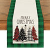 Picture of Artoid Mode Watercolor Green and Black Buffalo Plaid Christmas Trees Merry Xmas Table Runner, Seasonal Winter Holiday Kitchen Dining Table Decoration for Indoor Outdoor Home Party Decor 13 x 90 Inch