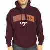 Picture of Campus Colors Adult Arch & Logo Soft Style Gameday Hooded Sweatshirt (Virginia Tech Hokies - Maroon, Medium)