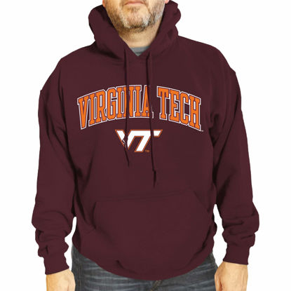 Picture of Campus Colors Adult Arch & Logo Soft Style Gameday Hooded Sweatshirt (Virginia Tech Hokies - Maroon, Medium)