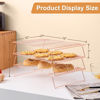 Picture of Cooling Rack for Baking 3 Tiers, 16" x 10" Cookie Cooling Wire Rack Stackable Collapsible Nonstick, Stainless Steel Baking Cooking Cooling Racks with Optimum Air Flow, Rose Gold