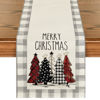 Picture of Artoid Mode Waterclor Grey Buffalo Plaid Christmas Trees Merry Xmas Table Runner, Seasonal Winter Holiday Kitchen Dining Table Decoration for Indoor Outdoor Home Party Decor 13 x 108 Inch