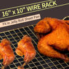 Picture of Cooling Rack for Baking, 2-Pack 16x10 Inches Baking Rack, Thick Wire Cookie Rack for Cooking, Roasting, Grilling, Drying, Oven Safe, Fits Half Sheet Pan, Gold