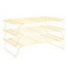 Picture of Cooling Rack for Baking 3 Tiers, 16" x 10" Cookie Cooling Wire Rack Stackable Collapsible Nonstick, Stainless Steel Baking Cooking Cooling Racks with Optimum Air Flow, Gold