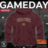 Picture of Campus Colors Adult Arch & Logo Soft Style Gameday Hooded Sweatshirt (Texas State Bobcats - Maroon, Large)