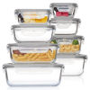 Picture of Vtopmart 8 Pack Glass Food Storage Containers with Airtight Lids, Glass Meal Prep Containers, Bento Boxes for Lunch, for Microwave, Oven, Freezer and Dishwasher, BPA Free