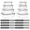 Picture of Vtopmart 8 Pack Glass Food Storage Containers with Airtight Lids, Glass Meal Prep Containers, Bento Boxes for Lunch, for Microwave, Oven, Freezer and Dishwasher, BPA Free