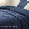 Picture of Bedsure California King Comforter Set - Navy Comforter Cal King Size, Soft Bedding for All Seasons, Cationic Dyed Bedding Set, 3 Pieces, 1 Comforter (104"x96") and 2 Pillow Shams (20"x36"+2")