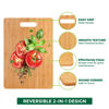 Picture of Bamboo Cutting Boards for Kitchen [Set of 3] Wood Cutting Board for Chopping Meat, Vegetables, Fruits, Cheese, Knife Friendly Serving Tray with Handles