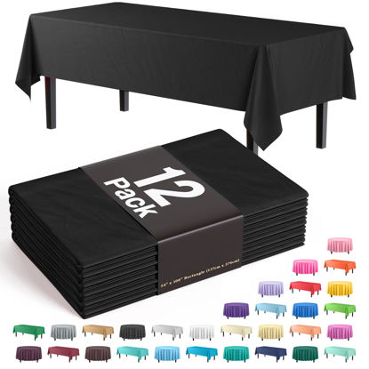 Picture of Premium Black table cover 54" x 108" (Pack of 12)
