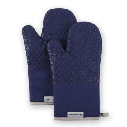 Picture of KitchenAid Asteroid Oven Mitt Set, Cobalt Blue 7"x12.5"