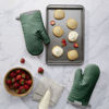 Picture of KitchenAid Asteroid Oven Mitt Set, 7"x12.5", Dark Green, 2 Piece