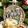 Picture of Denali National Park 3" Wood Ornament - Alaska's Crown Jewel Christmas Decoration, Handcrafted 2-Layer Laser Cut Design
