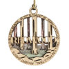 Picture of Redwood National Park Ornament - Handcrafted Wood Christmas Decoration, Laser Cut 3" Round with Forest Scene